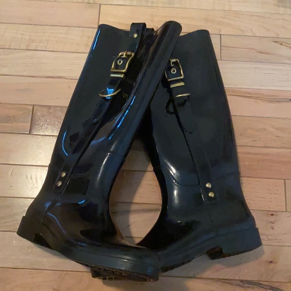 Coach Black Rain boots